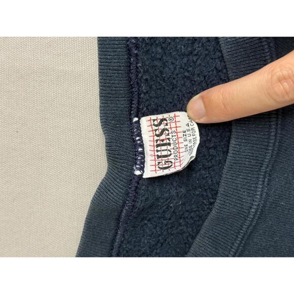 Vintage Guess Jeans Six Stars Crewneck Red White Blue OS - Picture 2 of 6